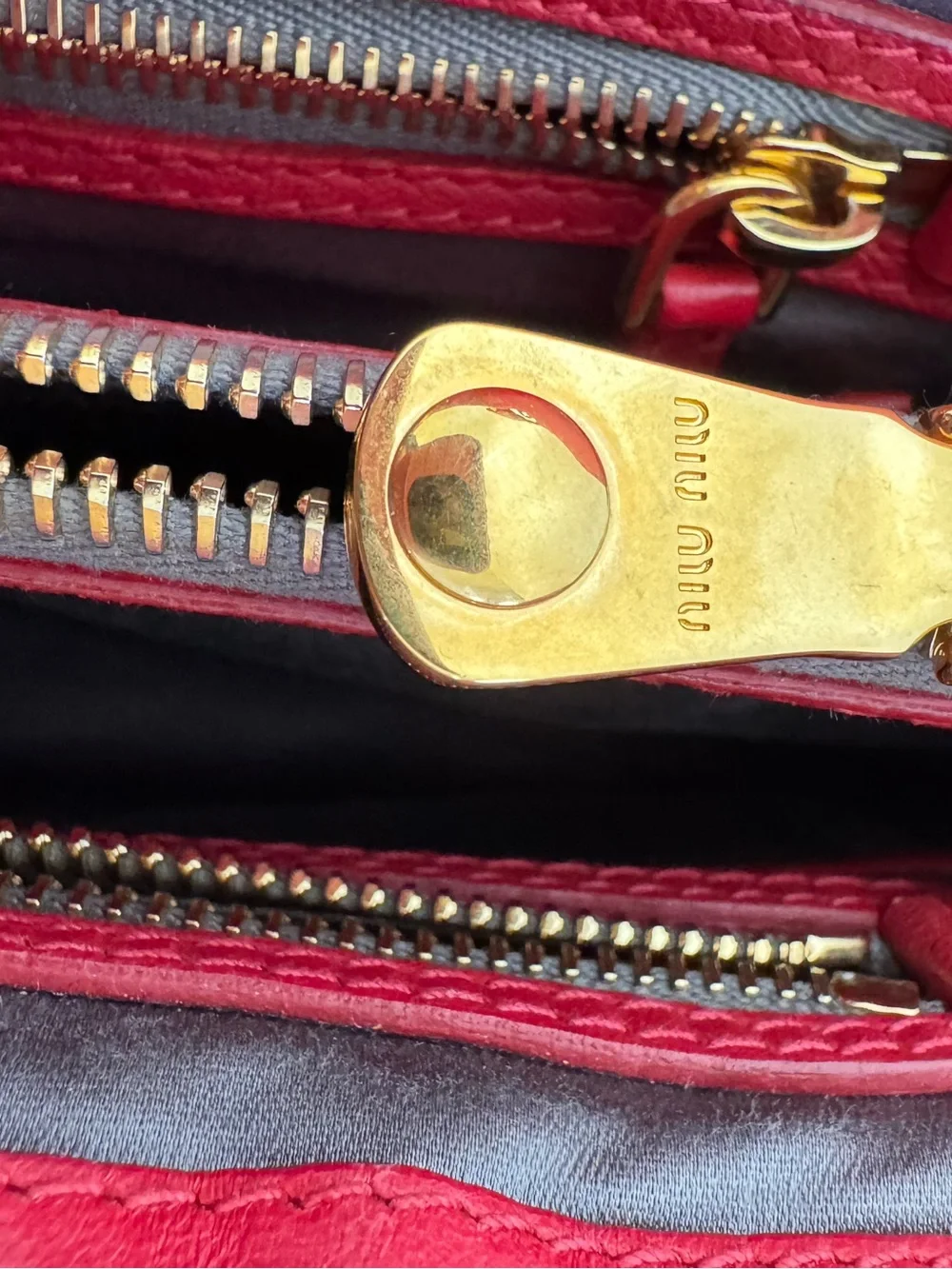 Miu Miu Bicolor Matelassé Nappa Leather Satchel/Crossbody with COA